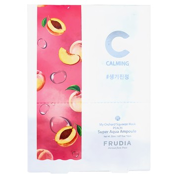 FRUDIA 鮮榨果汁肌 舒緩保濕面膜 蜜桃 含水蜜桃萃取 蜂蜜萃取 5種天然保濕因子 專利植萃舒緩成份  10片  1組