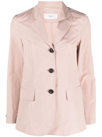 Peserico - long-sleeve button-up blazer - women - Polyester/Cotton - 42 - Pink