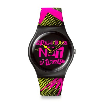 Swatch DISTORT MODE 經典手錶/男錶/女錶/瑞士製造 SO32B121 (41mm)【官方旗艦店】