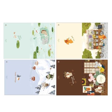 曼蒂 萬用卡-池塘盛夏/小花車/滑雪假期/午夜爵士樂