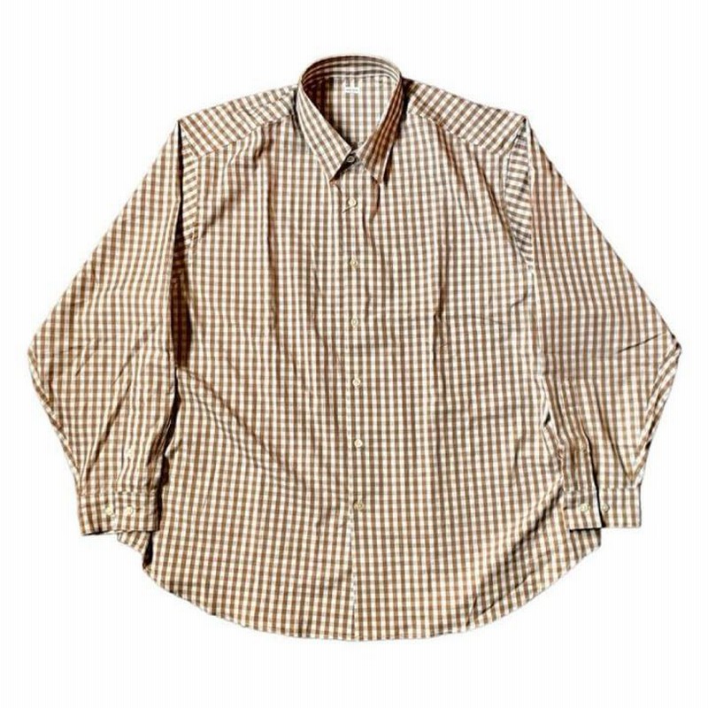 THE DAY（ザ デイ） NEW GINGHAM STANDARD SHIRT - BROWN ニュー 