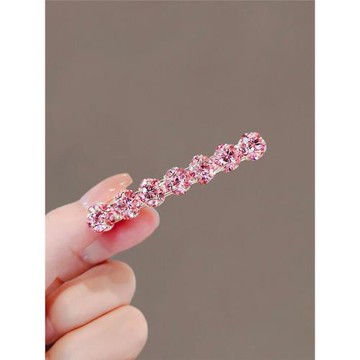 LYNNROMAN2025年新款仿水晶發夾女側邊劉海夾碎發鴨嘴夾發卡發飾