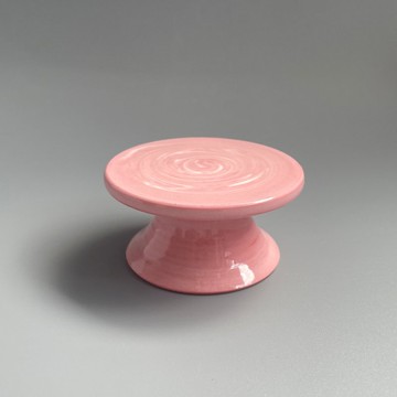 @studio_florero  粉紅絞胎小高臺|蓋置|燭台|練上げ