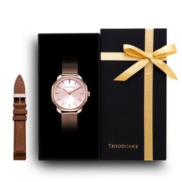 [可選色]限定禮盒Diana[小錶面]腕錶+替換錶帶2入組