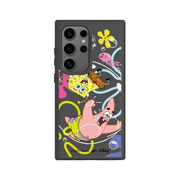 Galaxy S24 Ultra SolidSuit 黑 - 海綿寶寶 SpongeBob - 一起玩耍