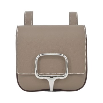 Hermes 愛馬仕 Della Cavalleria mini bag Epsom W刻 斜背包(18大象灰/銀釦)