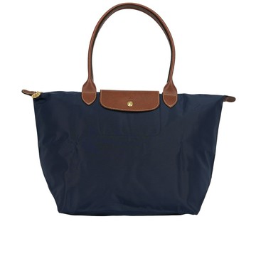 [平輸]LONGCHAMP L號長把LE PLIAGE摺疊水餃包(海軍藍)