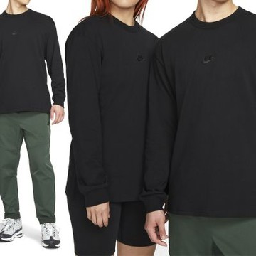 Nike Prem Essntl Sust LS T 男款 黑色 運動 純棉 休閒 厚磅 長袖 DO7391-010