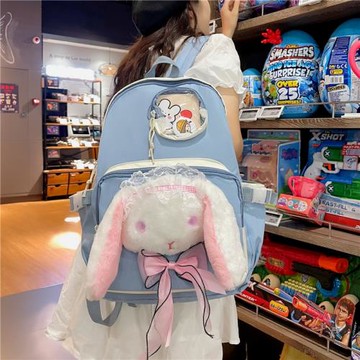書包女初中生卡通可愛兔子小學生背包韓版高中生大學生清新雙肩包