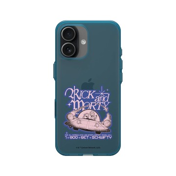 iPhone 17 Clear (相機按鈕) 夜幕藍 - 瑞克和莫蒂 Rick and Morty - 瑞克和莫蒂-太空船熱線