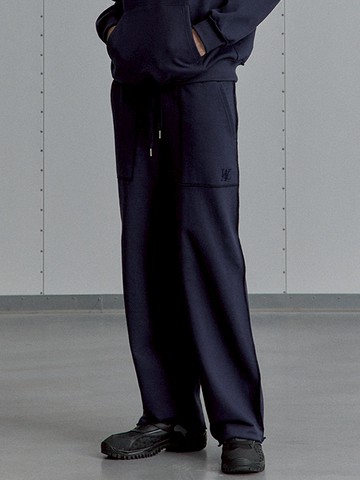 Signature Reverse Heavy Wide Pants _ Navy