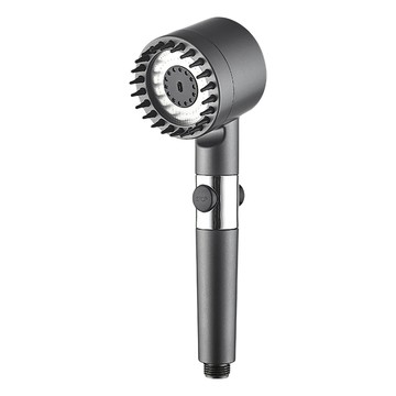 儀家生活館 噴槍/淋浴 綿密霧化增壓花灑 頭皮按摩蓮蓬頭  1個  槍灰色