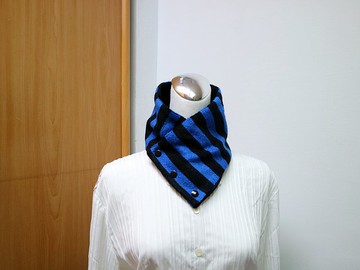 多釦~毛料 保暖圍脖 短圍巾 頸套 雙面雙色 男女均適