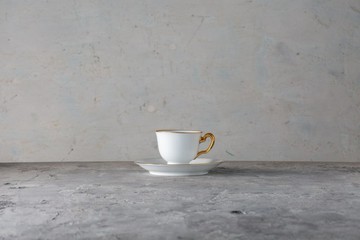 Okura Art China 金線 濃縮咖啡杯&碟 日本製 瓷器 1970 年代