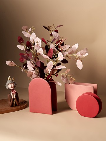 莫蘭迪假花仿真花花瓶擺設客廳插花餐桌創意裝飾花束結婚花藝擺件