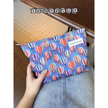 两件9.9折🔥臺灣出貨🔥可開發票✅外貿熱氣球化妝包國外節日禮品袋便攜護膚品收納包旅行洗漱包