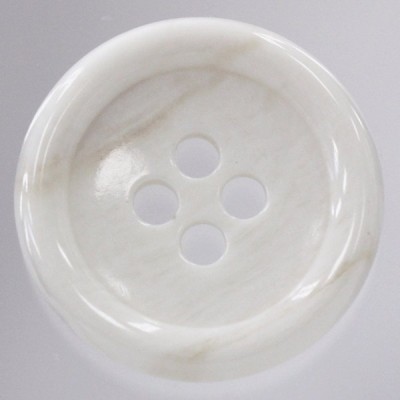 プラスチックボタン 01(白)　15mm　1個入 (水牛調) OLD5 (シャツ・ブラウス・ジャケット・スーツ袖向） ボタン 手芸 通販