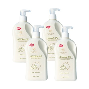 【澳洲G&M】酪梨油滋潤保濕霜含維他命E-家庭號(500g/瓶 4入組)