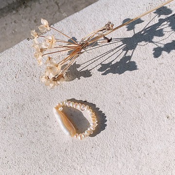 巴洛克淡水珍珠戒指 Baroque Pearls Ring
