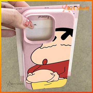 蘋果16promax 手機殼小新捧肚搞怪圖iPhone 15新款14 13 12 11 7P8P手機保護套xs xr創意