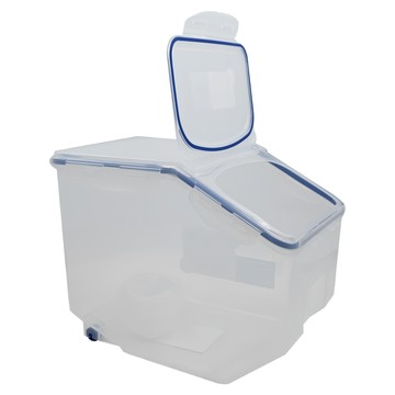 LocknLock 樂扣樂扣 PP材質保鮮盒組 米箱12L +量杯 10kg  350 x 230 x 270mm  透明  1組