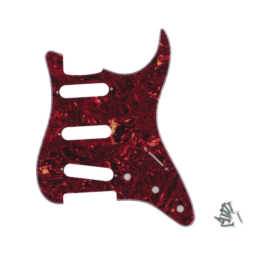 ROZILO SSS Strat Pickguards No Screw Hole Guitar Scratch Plate Custom for Fender Strat Squier Guitar Part Vintage Tortoise