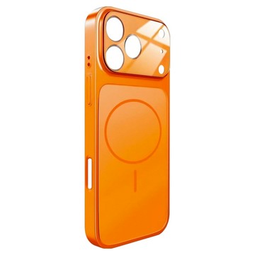 Bebehome iPhone 17 一體式玻璃鏡頭膜磁吸手機保護殼 支援MagSafe  橘色  iPhone 17 Pro