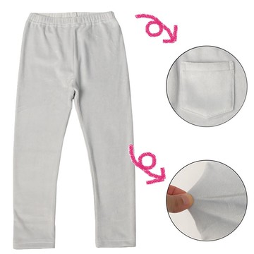 akachan honpo - 10分軟綿彈性內搭褲-灰色