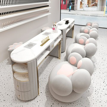 ??快速出貨 美甲桌椅批發套裝組合現代網紅單雙人修甲臺特價經濟美甲桌