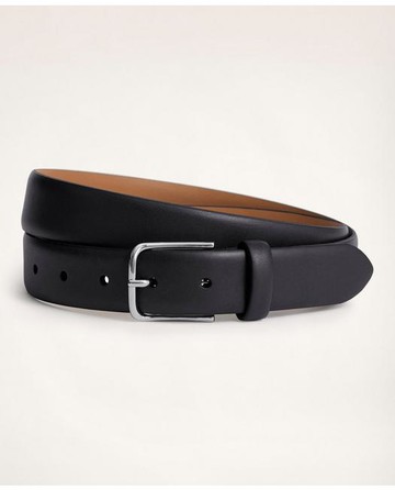 Brooks Brothers Men's Leather Feather Edge Belt | Black | Size 32