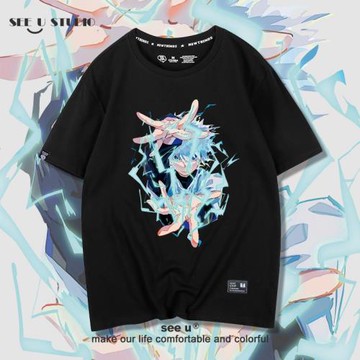 全職獵人t恤奇犽聯名短袖潮牌日系動漫二次元周邊上衣夏2024純棉