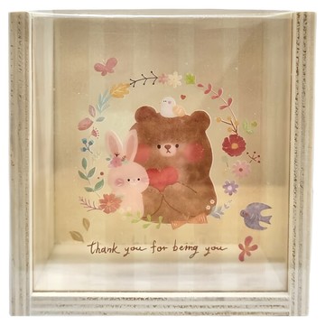 JOY STAR 木質相框筆筒 小熊 功能多更多  1個