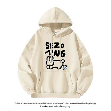 【台灣现貨】美式卡通印花帽T 情侶帽T 連帽衛衣 秋冬外套 大學T帽T 刷毛帽T 長袖連帽上衣 男生帽T 女生帽T帽踢
