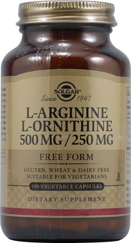 Solgar L-Arginine and L-Ornithine 100 Vegetable Capsules