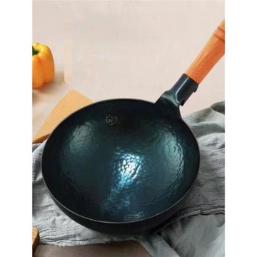 章丘手工小鐵鍋官方旗艦店炒鍋家用純手工鍛打不粘寶寶專用輔食鍋