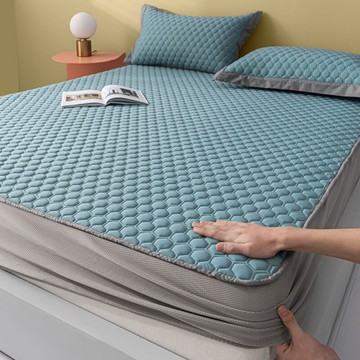 高端A類床笠款乳膠涼席三件套夏季防滑冰絲席空調軟席子1.8m床1.5