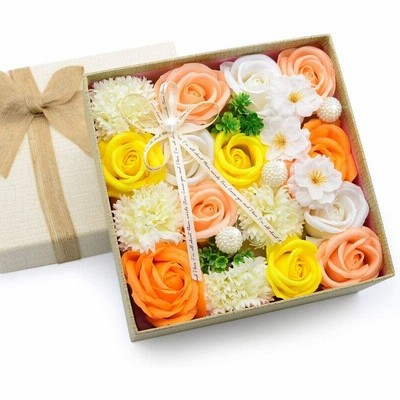 ソープフラワー ギフト カーネーション バラの花 薔薇 創意方形ギフトボックス 母へのプレゼント 誕生日のプレゼント 花 女性 人気 妻 結