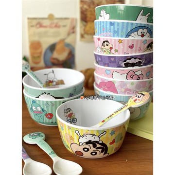 小萌家不止可愛~密胺卡通5寸成人兒童飯碗仿瓷防摔耐高溫餐具