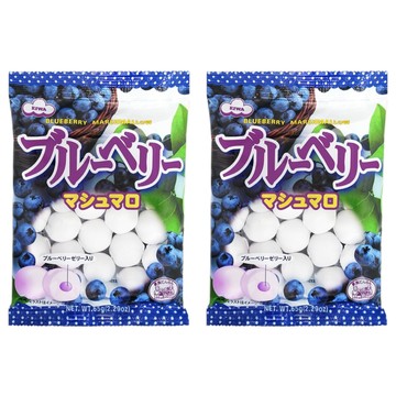 EIWA 夾心棉花糖 藍莓風味 柔軟細膩口感 日本伊華大廠原裝進口  65g  2包