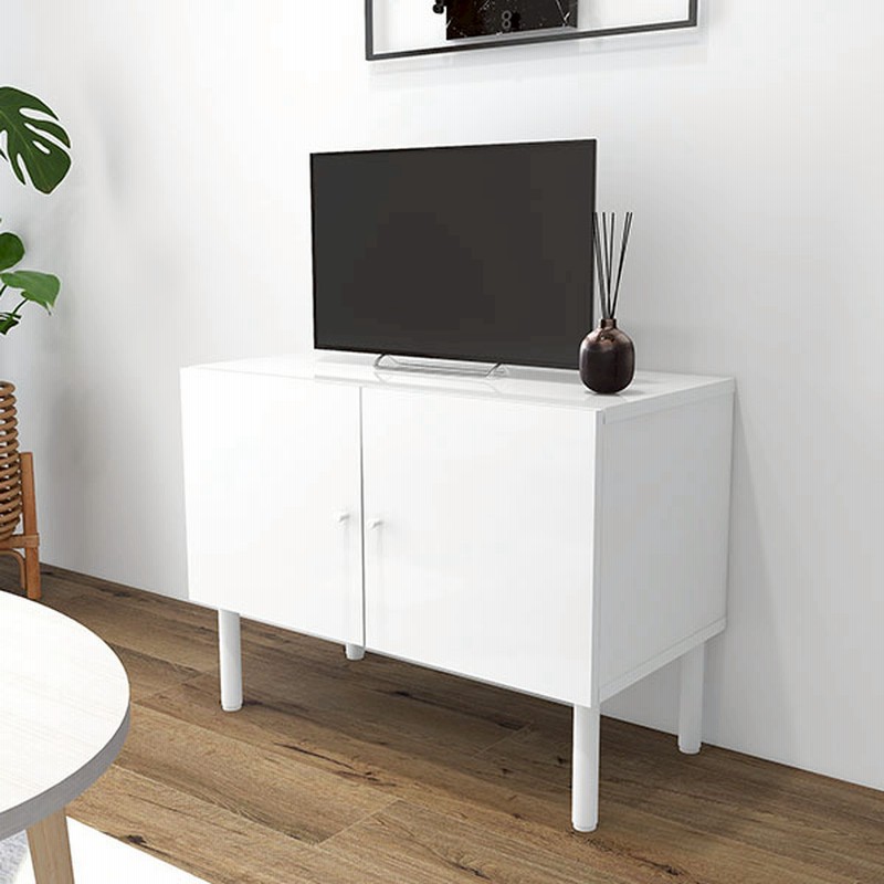 ローボード　ホワイト Amazon｜不二貿易(Fujiboeki) TVラック テレビ台 幅89×奥行29.5