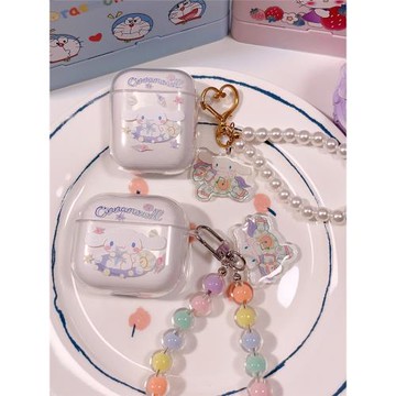 玉桂狗airpods4保護殼二代3四pro2蘋果無線藍牙耳機套透明可愛女