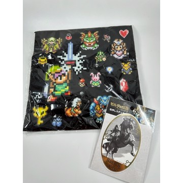 日本帶回 全新現貨 任天堂基地限定 薩爾達 手帕 小方巾 防水貼紙 毛巾 ZELDA 薩爾達傳說【冠頭日貨】