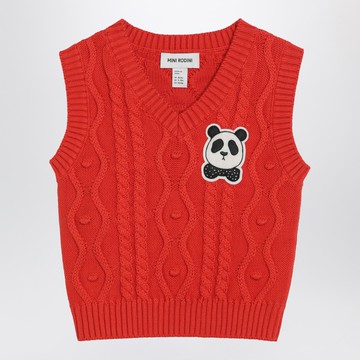 Red Panda cable knit slipover