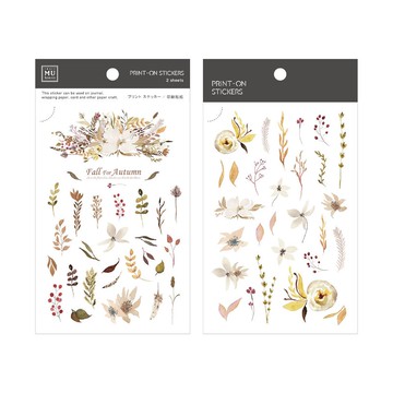 【Print-On Stickers 轉印貼紙】no.45-蕭瑟秋葉 | 花草系列