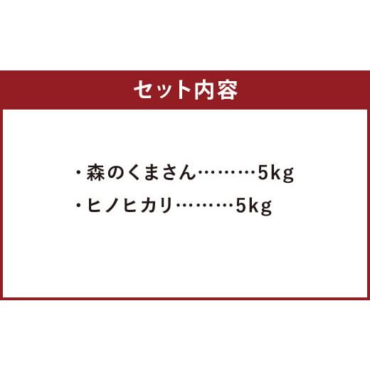 ふるさと納税 熊本県 人吉市 令和4年産 森のくまさん 5kg ＆ 令和4年産 ヒノヒカリ 5kg 計10kg セット