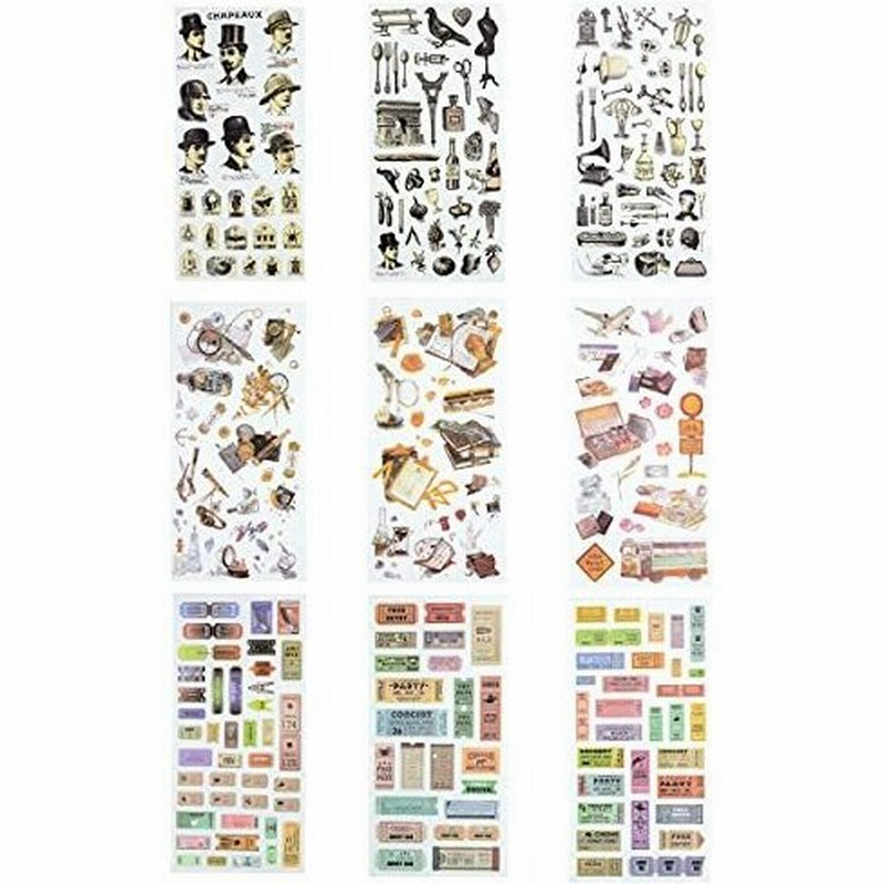 シール ステッカー フレークシール レトロシリーズ ヴィンテージ 古風 手帳シール オシャレ 和紙シール 手帳シ 通販 Lineポイント最大0 5 Get Lineショッピング