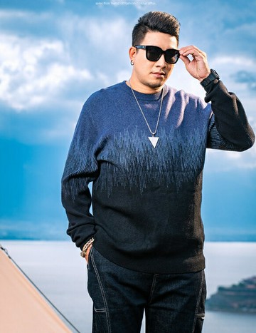 大尺碼男裝 針織毛衣 圓領毛衣 針織衫 大尺碼 2XL~7XL 秋冬 大碼長袖上衣 時尚大尺碼上衣 櫻桃嚴選