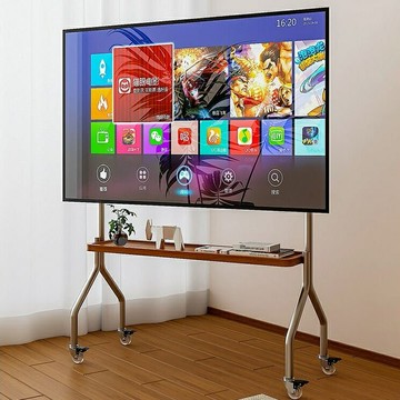 電視落地支架 客廳臥室不銹鋼藝術移動式現代簡約掛架43-80寸傢用