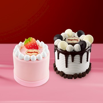 【Häagen-Dazs哈根達斯】3.5吋冰淇淋蛋糕任選(魔法淇巧/草莓歡心)(外帶) 喜客券