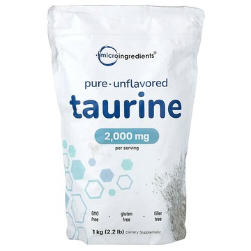 Micro Ingredients, Pure Taurine, Unflavored, 2.2 lb (1 kg)